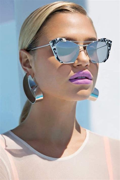 melt mirrored cat eye sunglasses